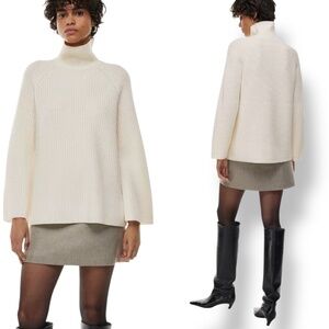 ARTIZIA Wilfred ‘Ursa’ 100% Merino Wool Rib Knit Turtleneck Sweater US Sz XXS